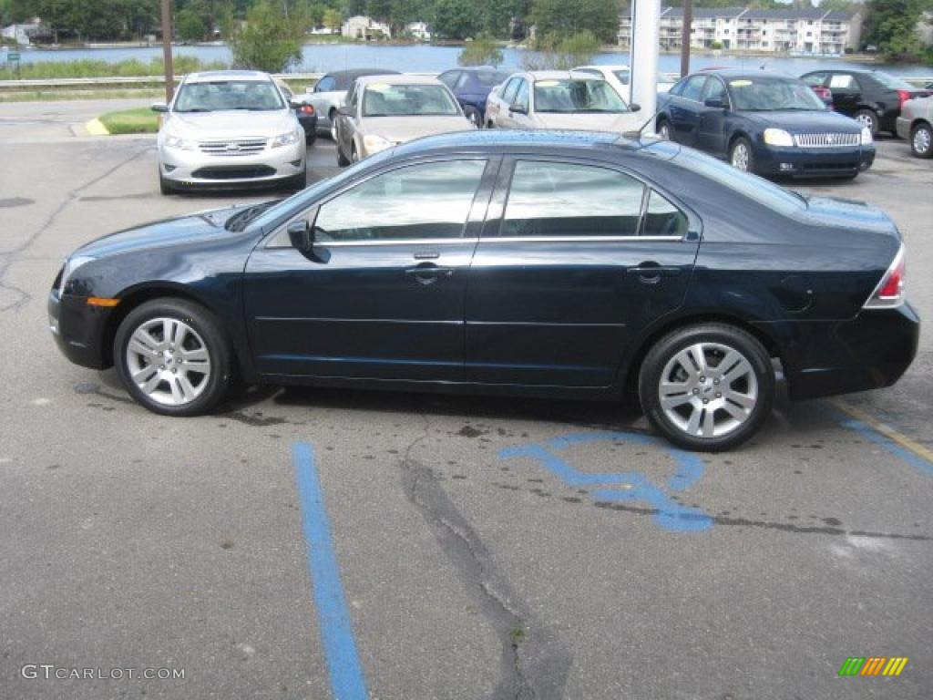 2008 Fusion SEL - Dark Blue Ink Metallic / Charcoal Black photo #7