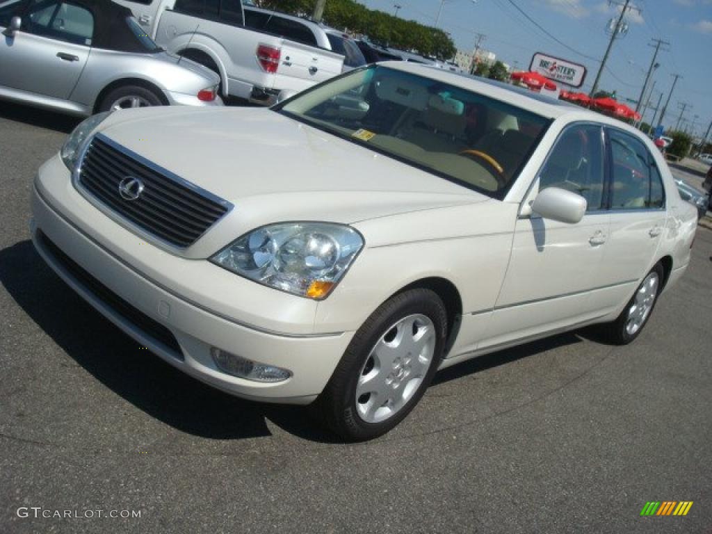 2003 LS 430 Sedan - Crystal White / Ivory photo #10