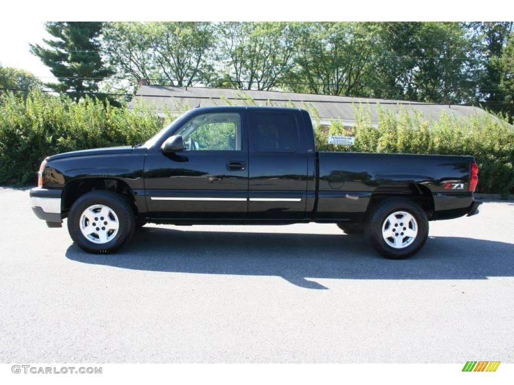 2005 Silverado 1500 Z71 Extended Cab 4x4 - Black / Tan photo #2