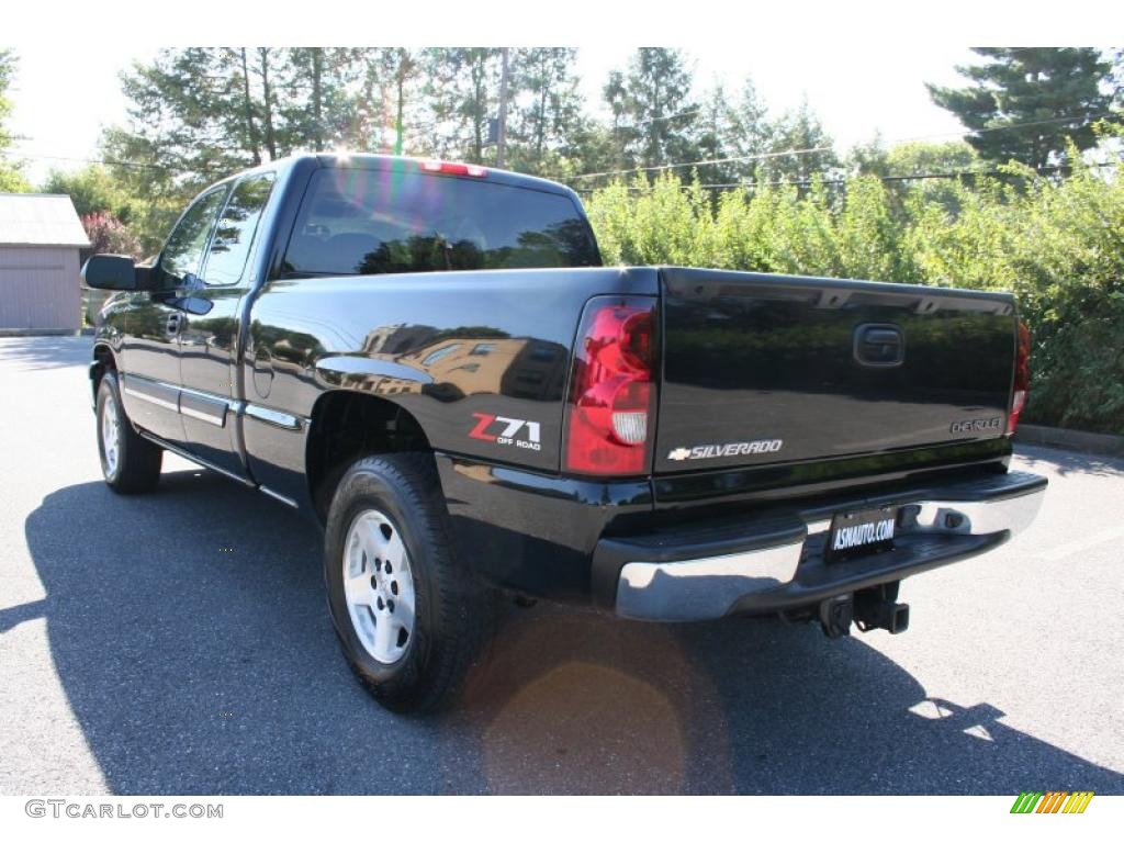 2005 Silverado 1500 Z71 Extended Cab 4x4 - Black / Tan photo #3