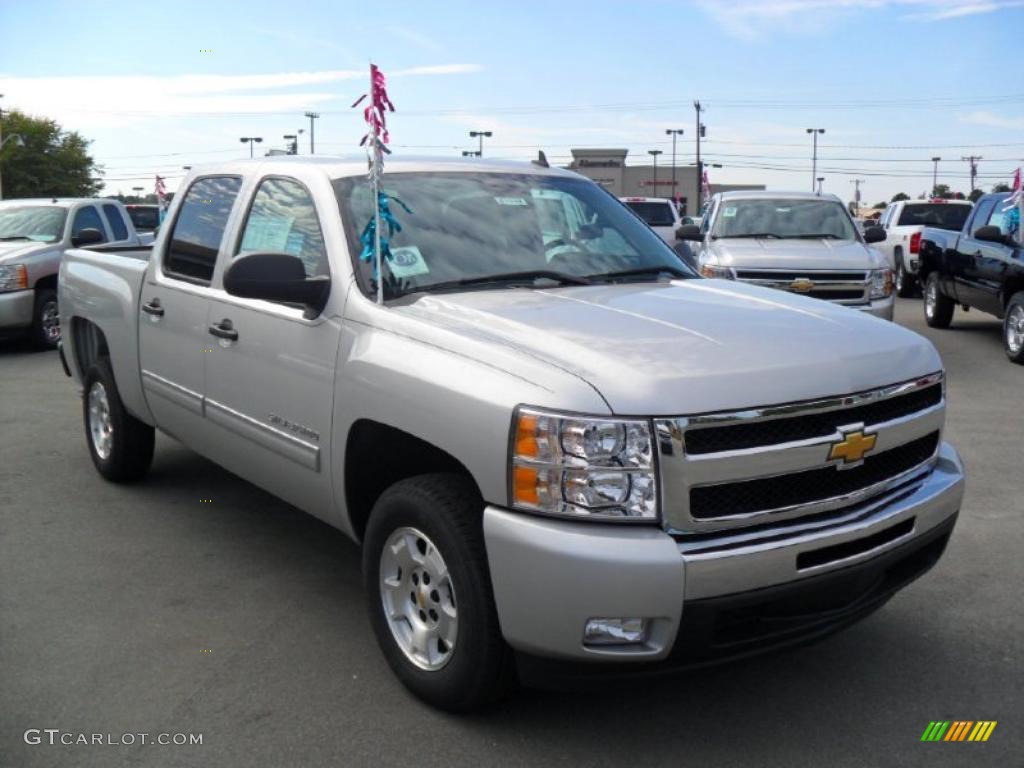 2011 Silverado 1500 LT Crew Cab - Sheer Silver Metallic / Ebony photo #5