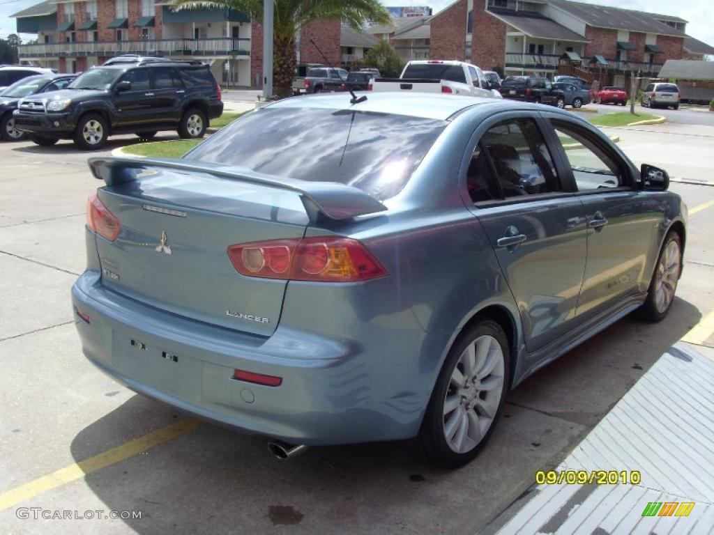 2008 Lancer GTS - Aqua Metallic / Black photo #4