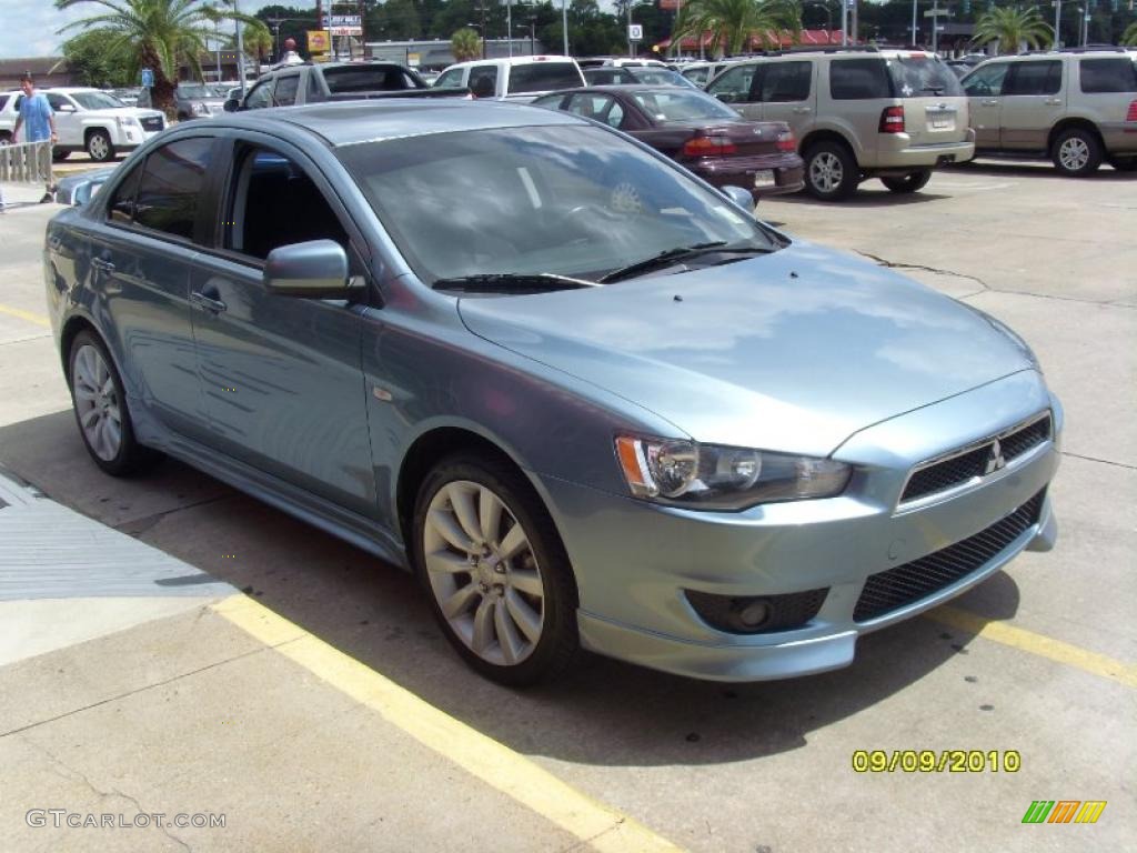 2008 Lancer GTS - Aqua Metallic / Black photo #5