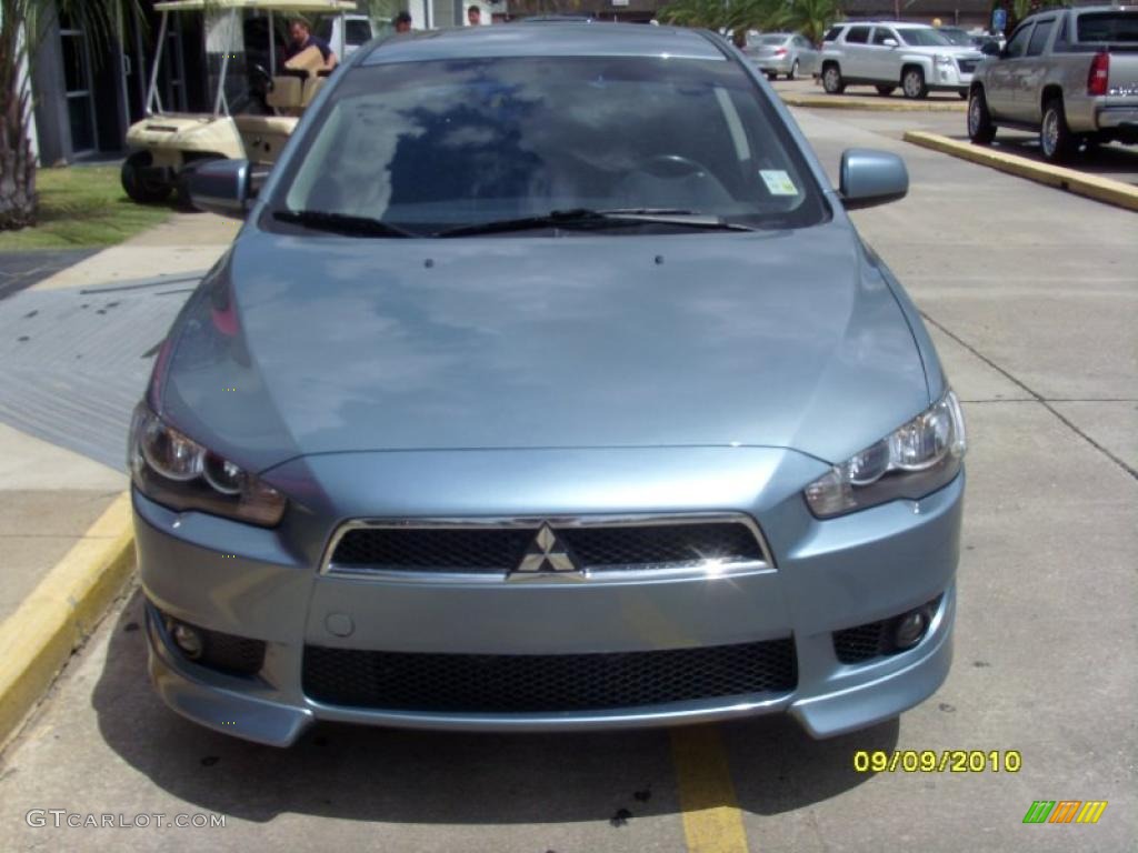 2008 Lancer GTS - Aqua Metallic / Black photo #6