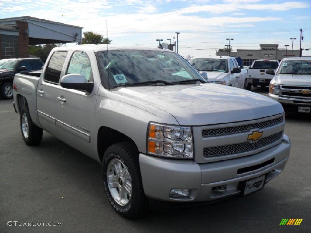 2011 Silverado 1500 LT Crew Cab 4x4 - Sheer Silver Metallic / Ebony photo #5