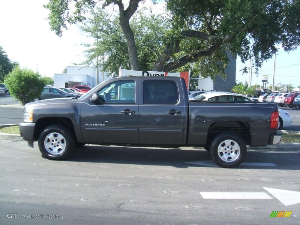 2010 Silverado 1500 LT Crew Cab - Taupe Gray Metallic / Ebony photo #3