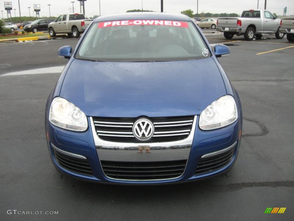 2008 Jetta S Sedan - Laser Blue Metallic / Anthracite Black photo #2