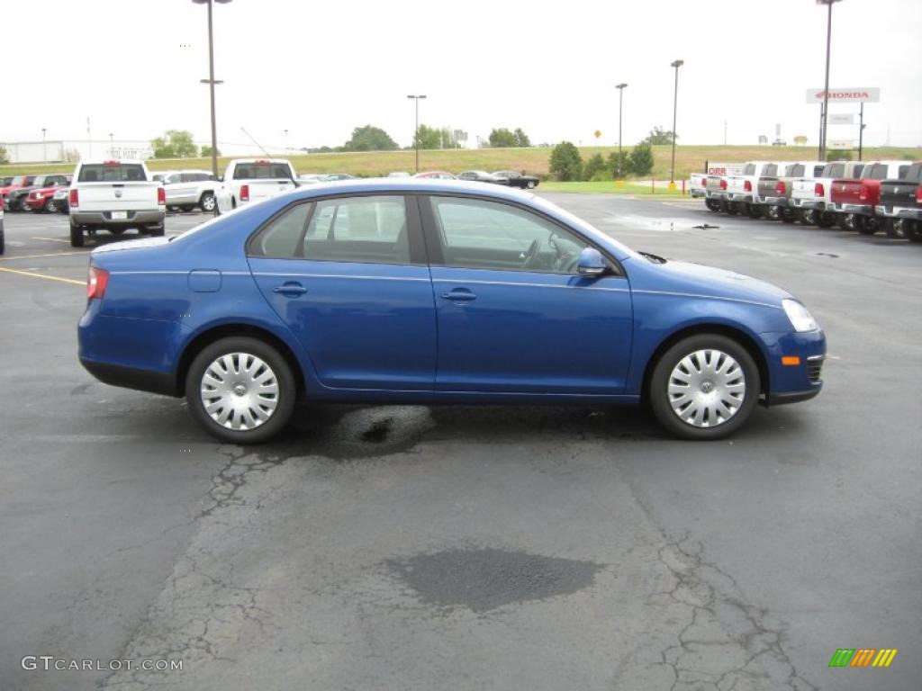 2008 Jetta S Sedan - Laser Blue Metallic / Anthracite Black photo #4