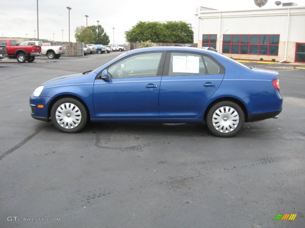 2008 Jetta S Sedan - Laser Blue Metallic / Anthracite Black photo #8