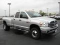 2009 Bright Silver Metallic Dodge Ram 3500 Big Horn Edition Quad Cab 4x4 Dually  photo #3