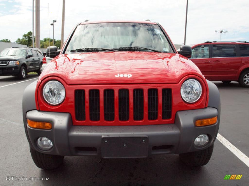 2002 Liberty Sport 4x4 - Flame Red / Dark Slate Gray photo #7