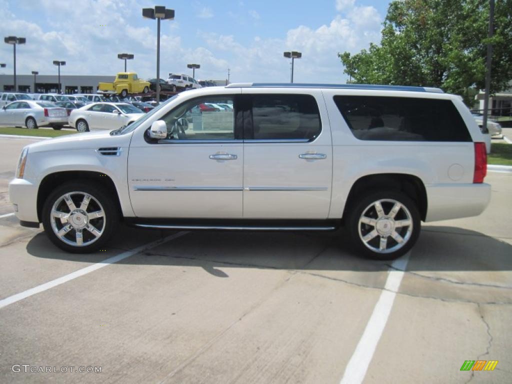 2011 Escalade ESV Luxury - White Diamond Tricoat / Cashmere/Cocoa photo #3