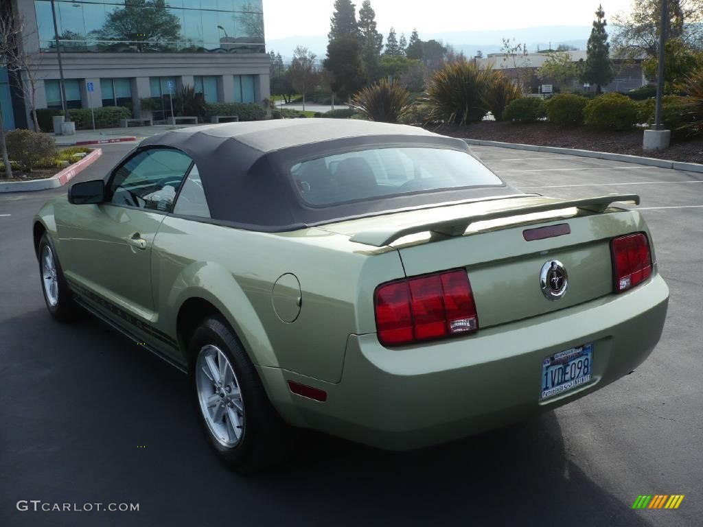 2006 Mustang V6 Deluxe Convertible - Legend Lime Metallic / Light Graphite photo #4