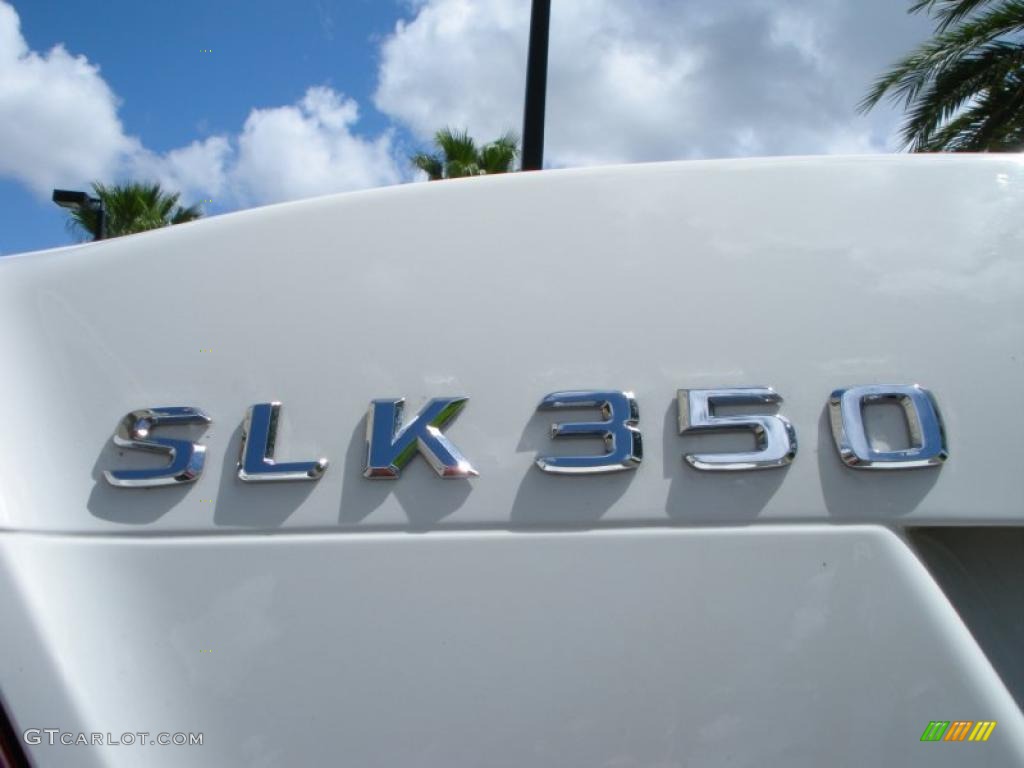 2008 SLK 350 Roadster - Arctic White / Beige photo #14