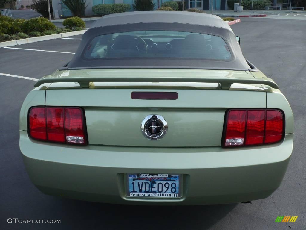 2006 Mustang V6 Deluxe Convertible - Legend Lime Metallic / Light Graphite photo #5