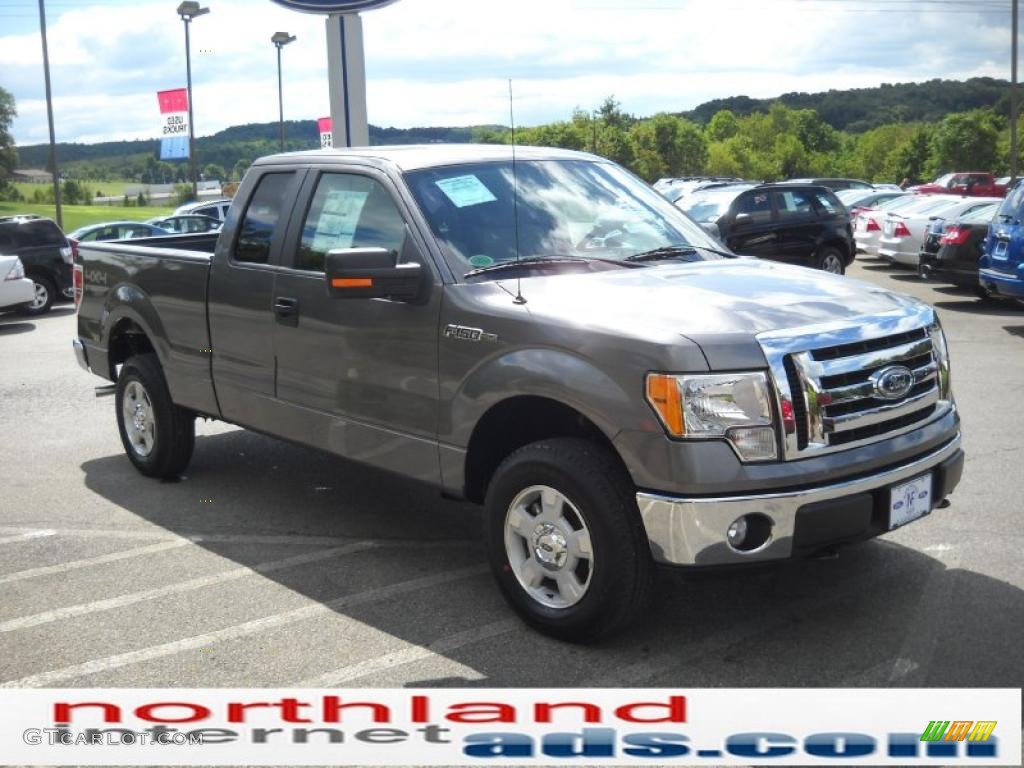 2010 F150 XLT SuperCab 4x4 - Sterling Grey Metallic / Medium Stone photo #4