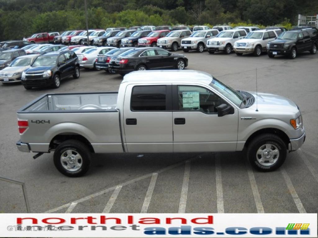2010 F150 XLT SuperCrew 4x4 - Ingot Silver Metallic / Medium Stone photo #5