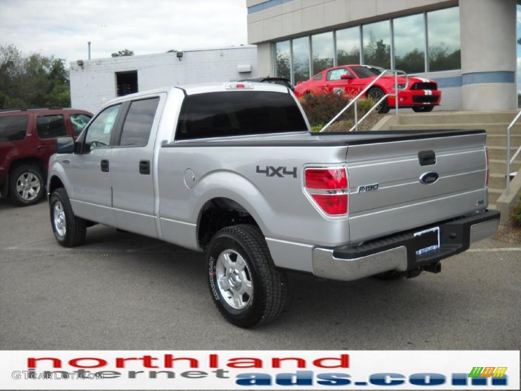 2010 F150 XLT SuperCrew 4x4 - Ingot Silver Metallic / Medium Stone photo #8