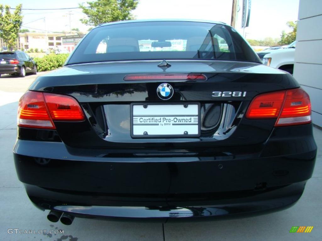 2007 3 Series 328i Convertible - Jet Black / Saddle Brown/Black photo #4