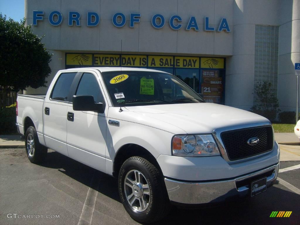 2008 F150 XLT SuperCrew - Oxford White / Medium/Dark Flint photo #1