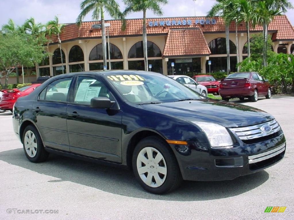 2008 Fusion S - Dark Blue Ink Metallic / Camel photo #1