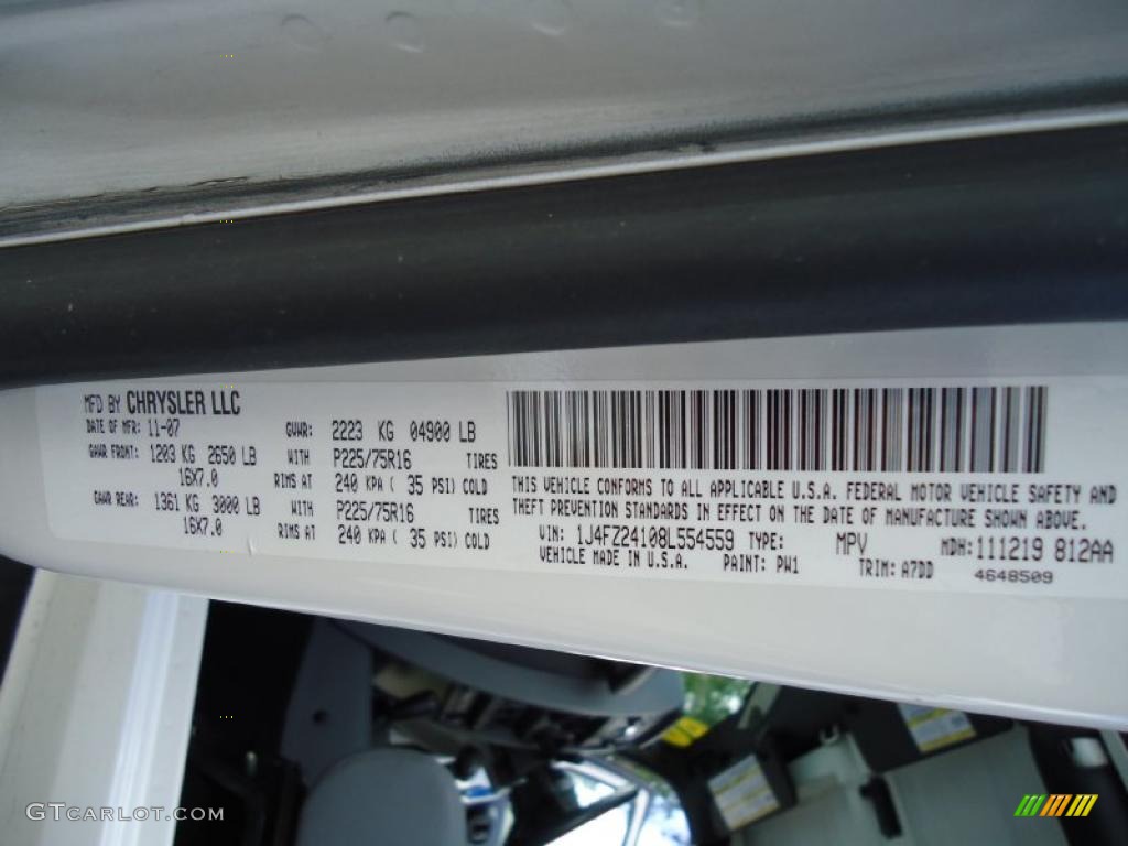 2008 Jeep Wrangler X 4x4 Right Hand Drive Color Code Photos