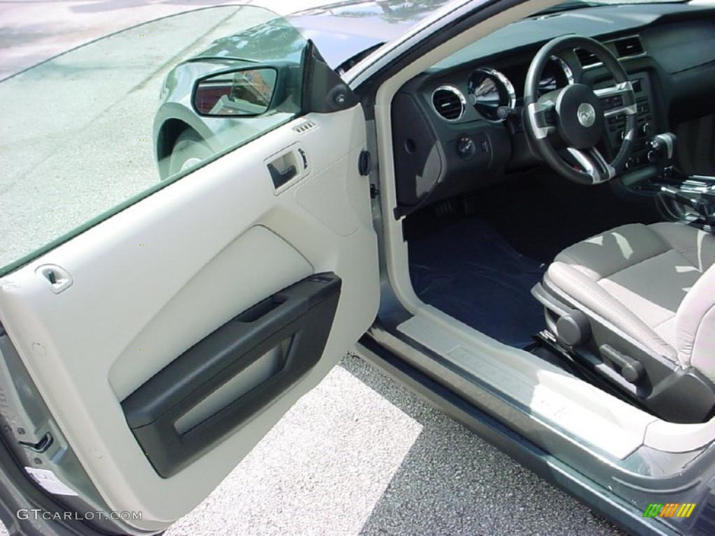 2010 Mustang V6 Premium Coupe - Sterling Grey Metallic / Stone photo #14