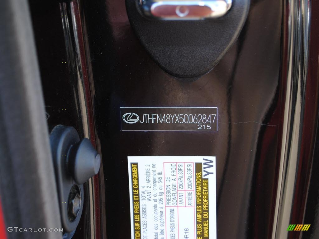 2005 SC 430 Pebble Beach Edition - Black Diamond / Pimento Red photo #19