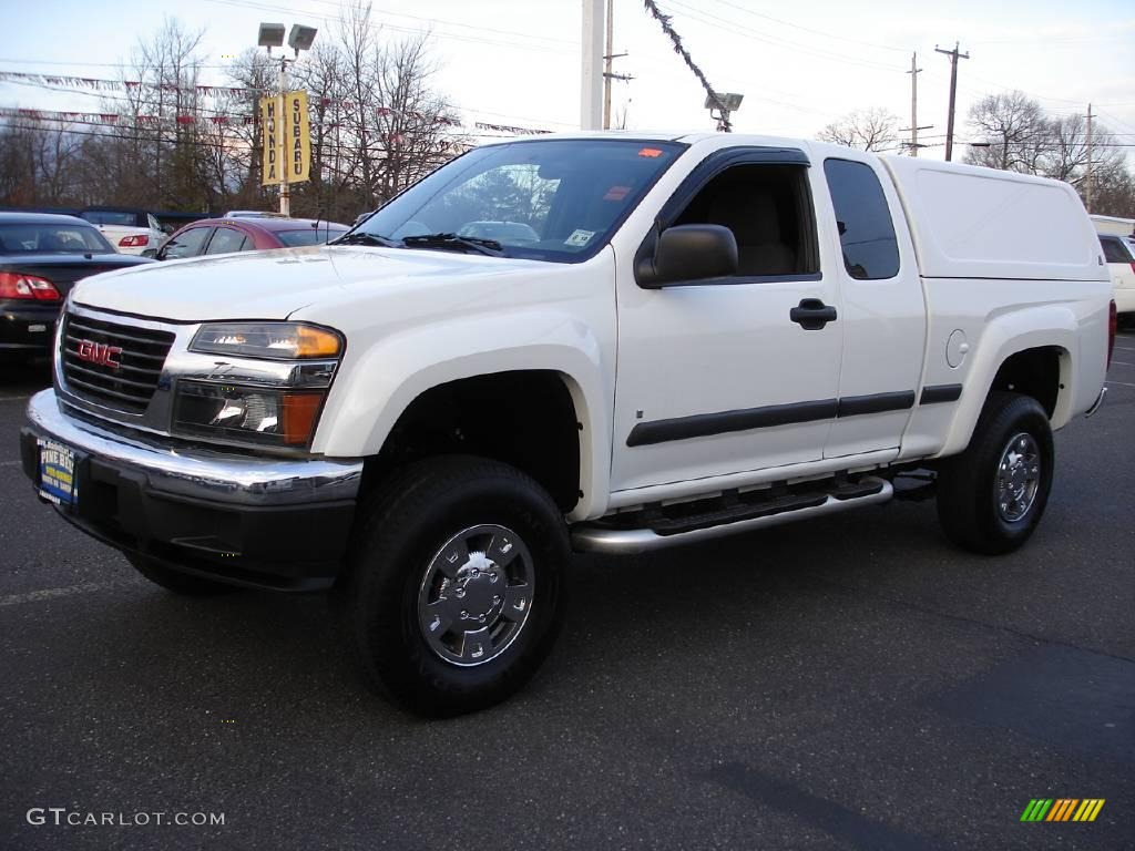 2006 Canyon SL Extended Cab 4x4 - Olympic White / Dark Pewter photo #1