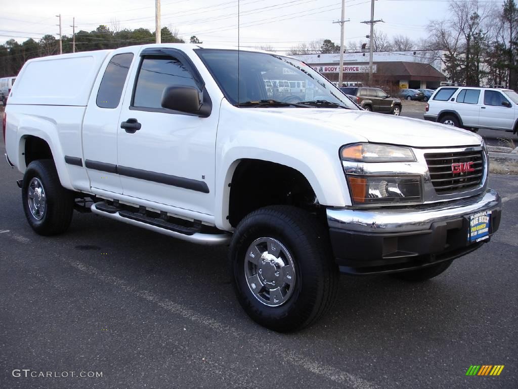 2006 Canyon SL Extended Cab 4x4 - Olympic White / Dark Pewter photo #2