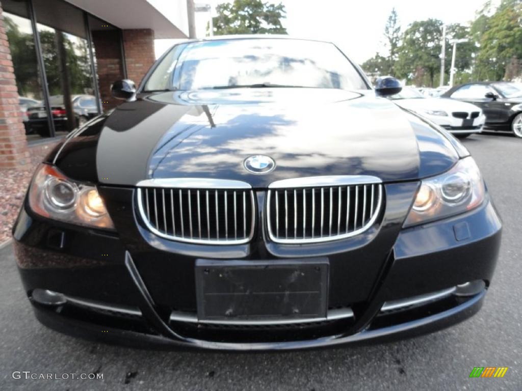 2007 3 Series 335xi Sedan - Black Sapphire Metallic / Beige photo #3