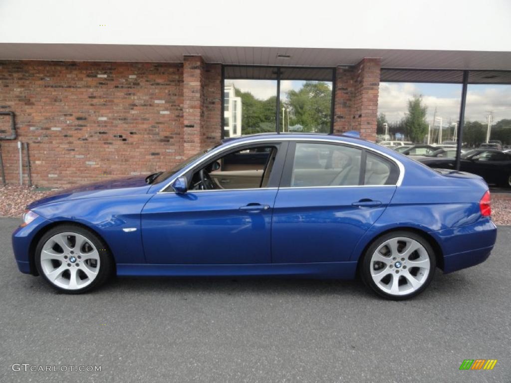 2007 3 Series 335i Sedan - Montego Blue Metallic / Beige photo #3