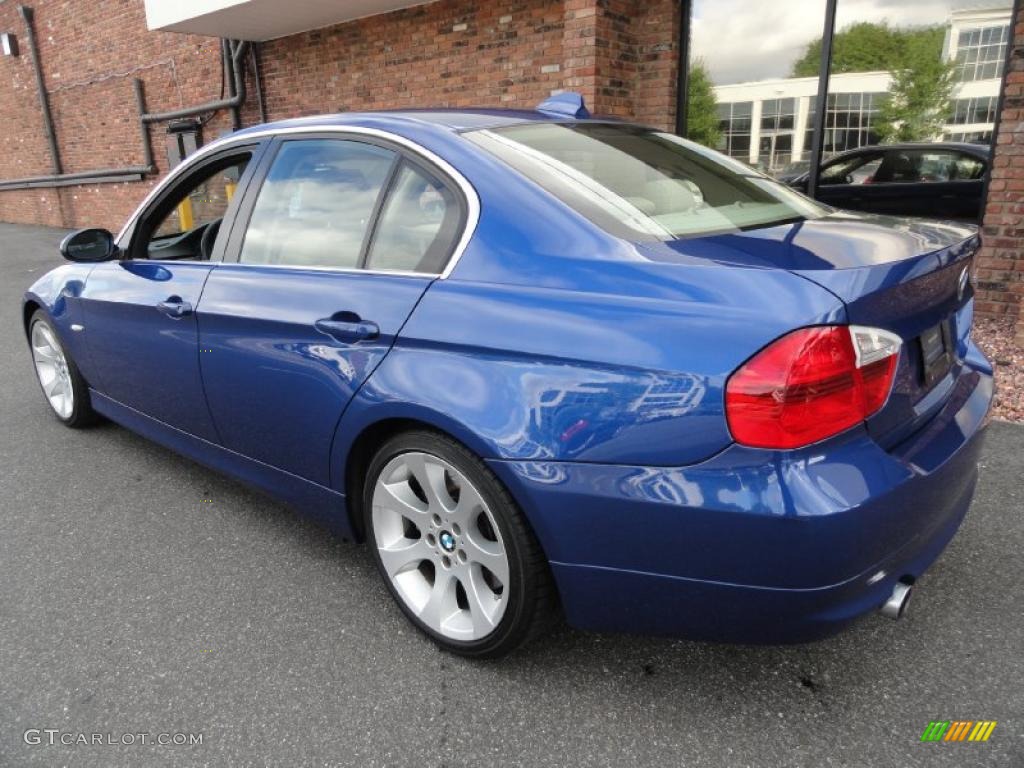 2007 3 Series 335i Sedan - Montego Blue Metallic / Beige photo #4