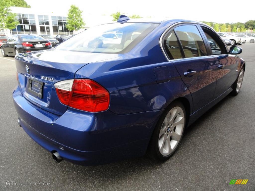 2007 3 Series 335i Sedan - Montego Blue Metallic / Beige photo #6