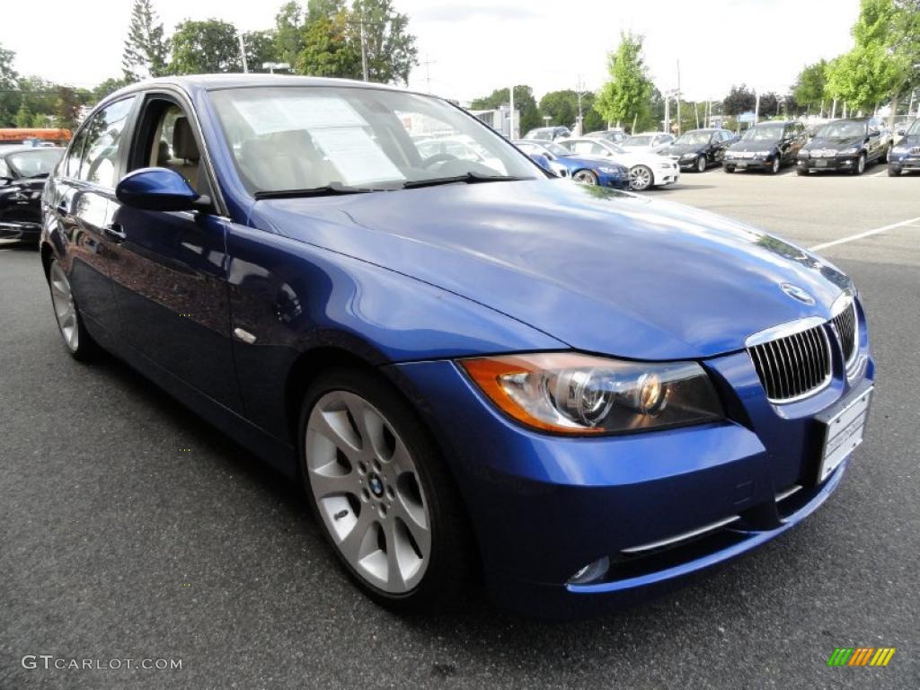 2007 3 Series 335i Sedan - Montego Blue Metallic / Beige photo #7