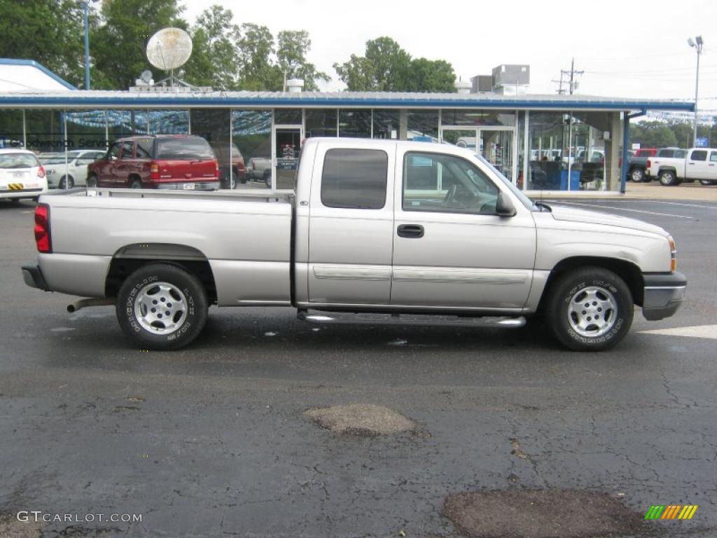 2004 Silverado 1500 LS Extended Cab - Silver Birch Metallic / Dark Charcoal photo #6