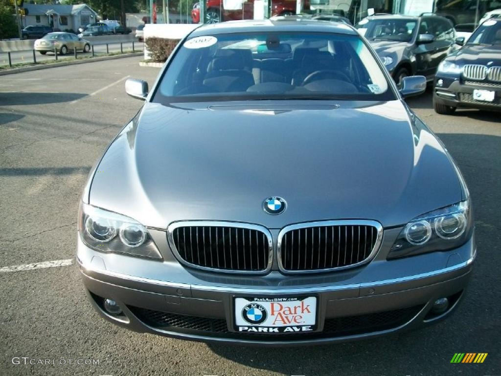 2007 7 Series 750i Sedan - Sterling Grey Metallic / Black photo #2