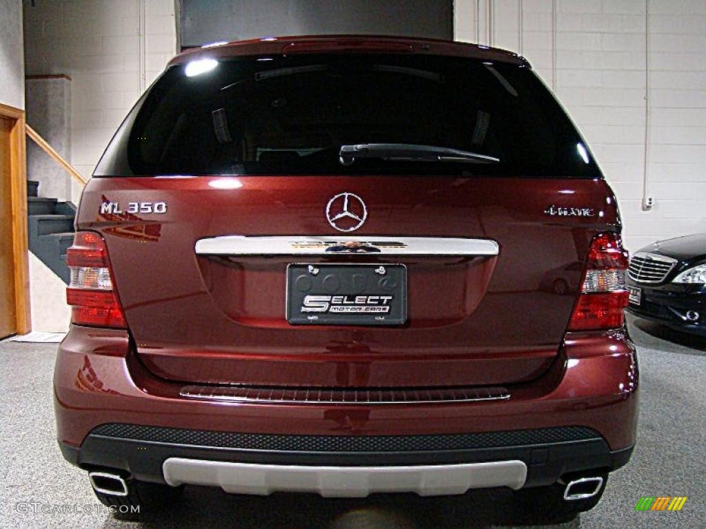 2008 ML 350 4Matic - Barolo Red Metallic / Macadamia photo #5