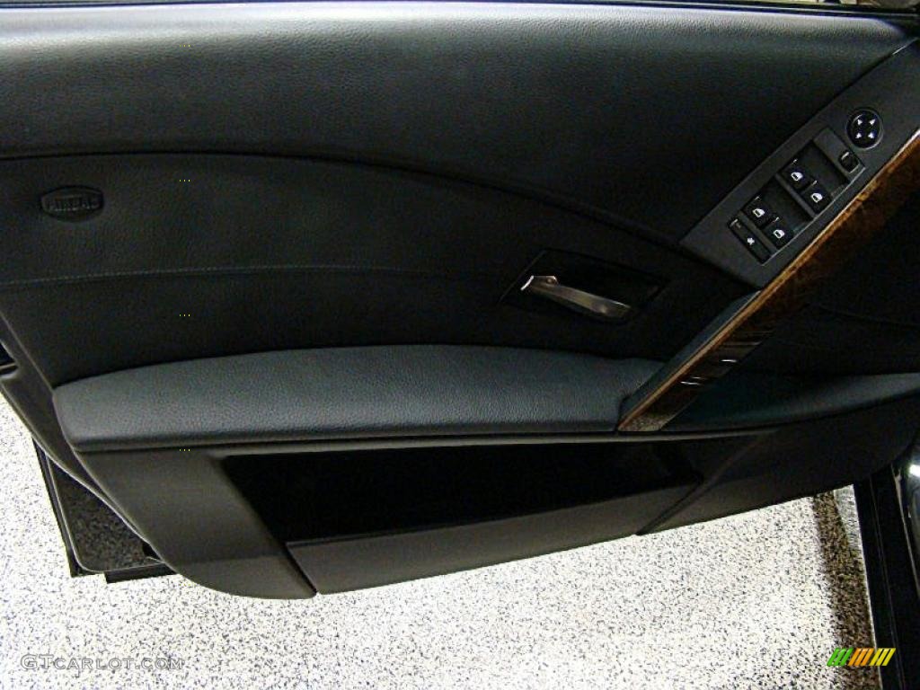 2007 5 Series 525i Sedan - Black Sapphire Metallic / Black photo #7