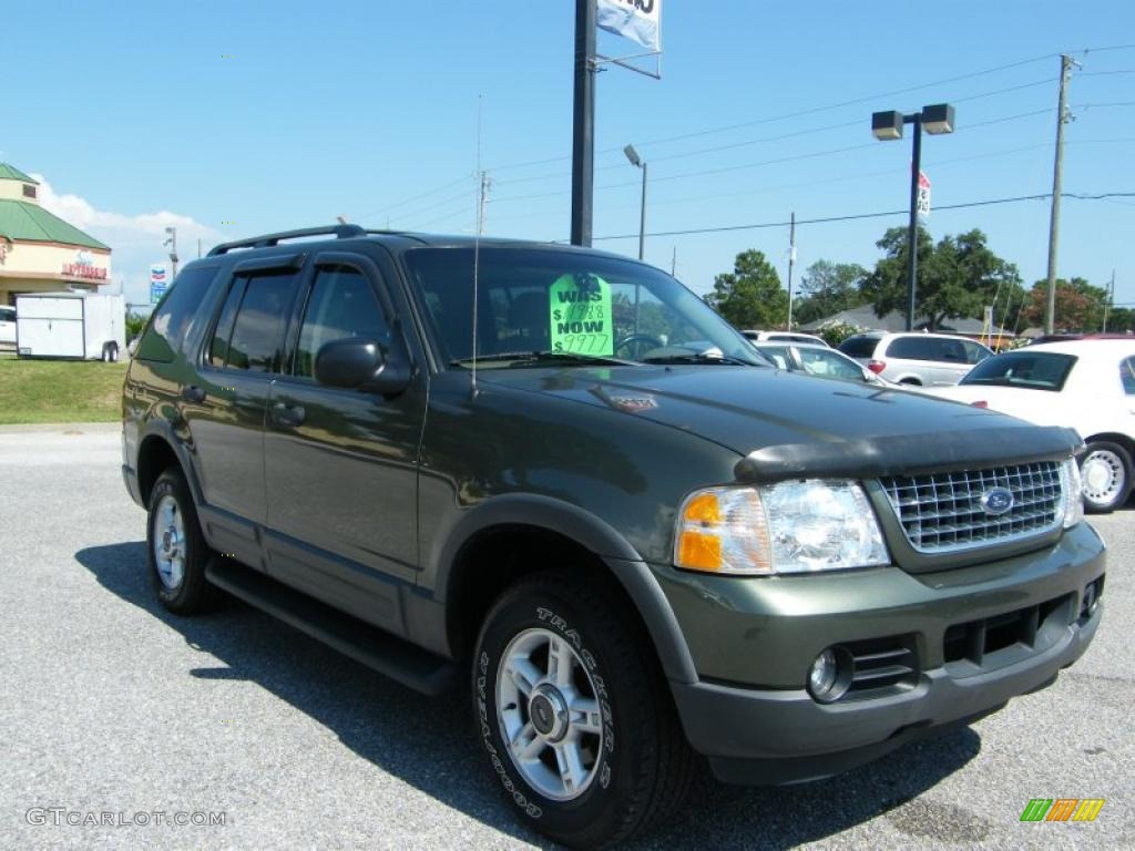 2003 Explorer XLT - Estate Green Metallic / Graphite Grey photo #7