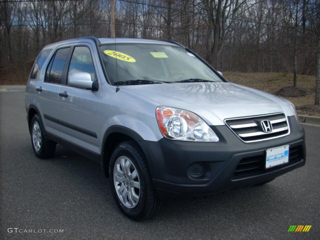 2005 CR-V EX 4WD - Satin Silver Metallic / Black photo #1