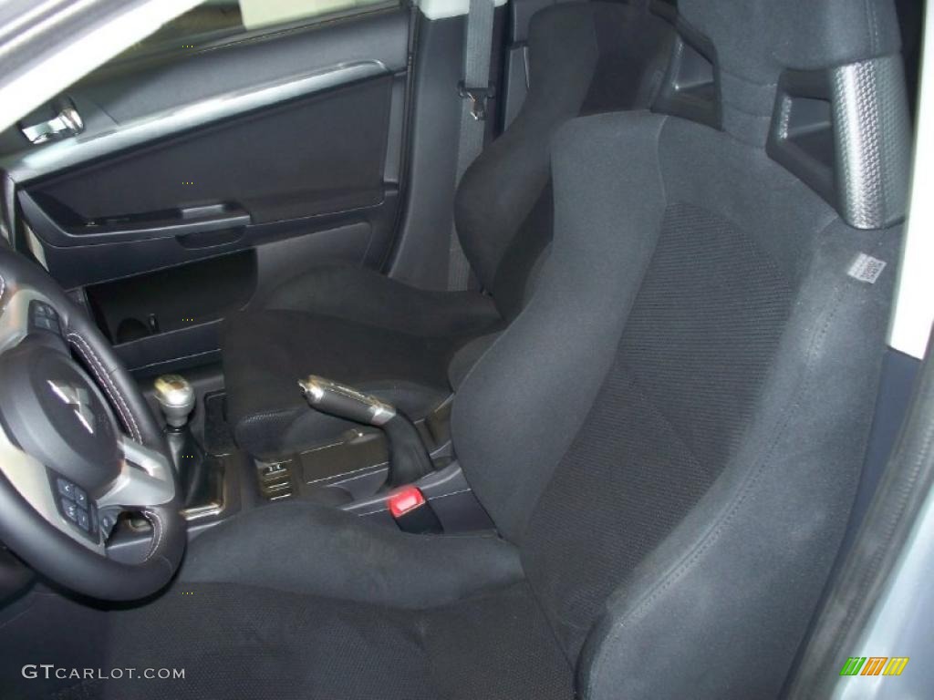 2010 Lancer Evolution GSR - Apex Silver Metallic / Black Sport Fabric photo #18