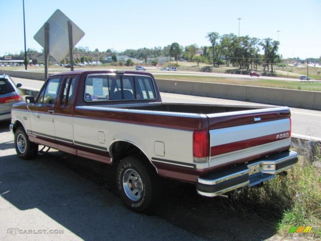 Cabernet Red 1990 Ford F150 XLT Lariat Extended Cab Exterior Photo #36148191