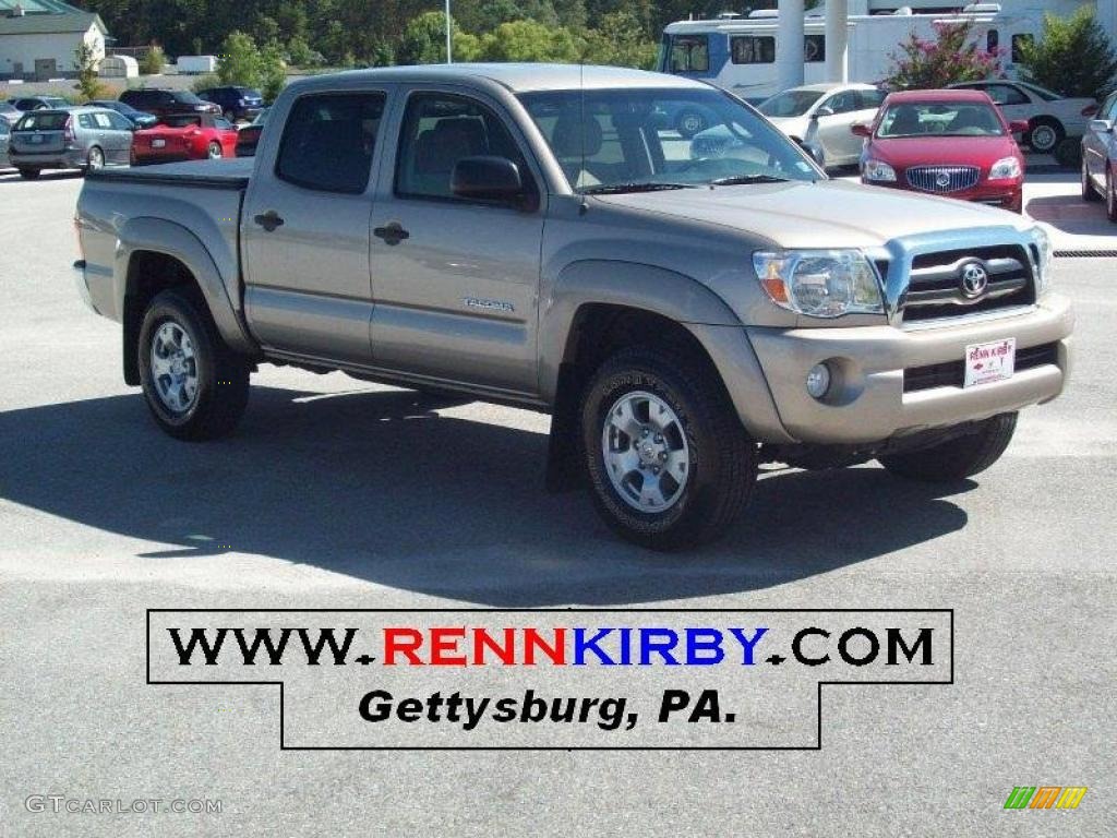 2007 Tacoma V6 SR5 Double Cab 4x4 - Desert Sand Mica / Taupe photo #1