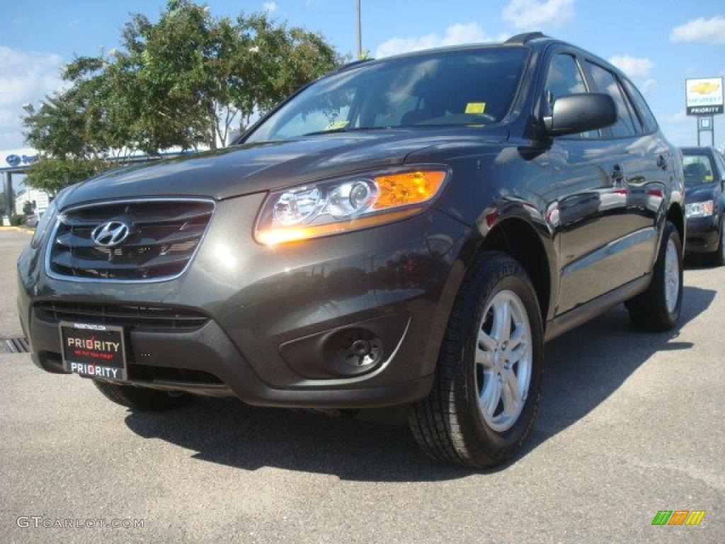 2010 Santa Fe GLS - Black Forest Green Metallic / Gray photo #1