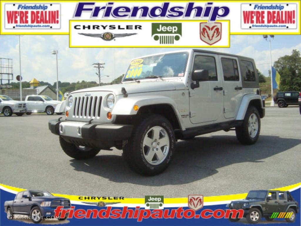 2010 Wrangler Unlimited Sahara 4x4 - Bright Silver Metallic / Dark Slate Gray/Medium Slate Gray photo #1