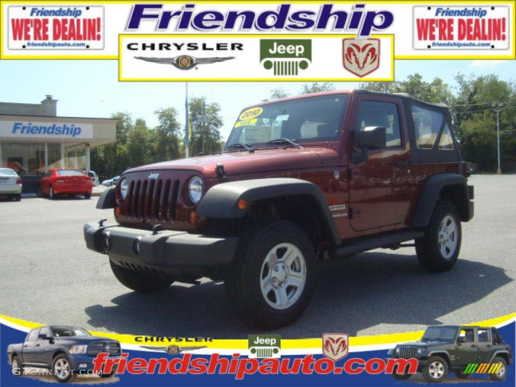 2010 Wrangler Sport 4x4 - Red Rock Crystal Pearl / Dark Slate Gray/Medium Slate Gray photo #1