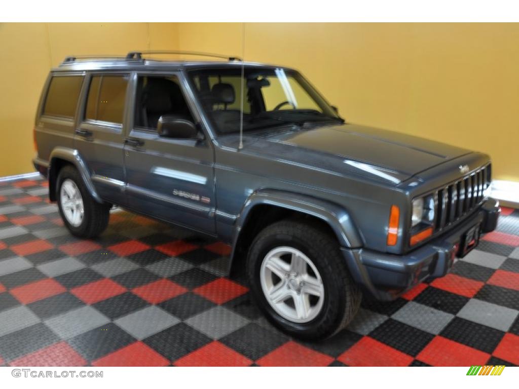 2001 Cherokee Classic 4x4 - Steel Blue Pearl / Agate photo #1