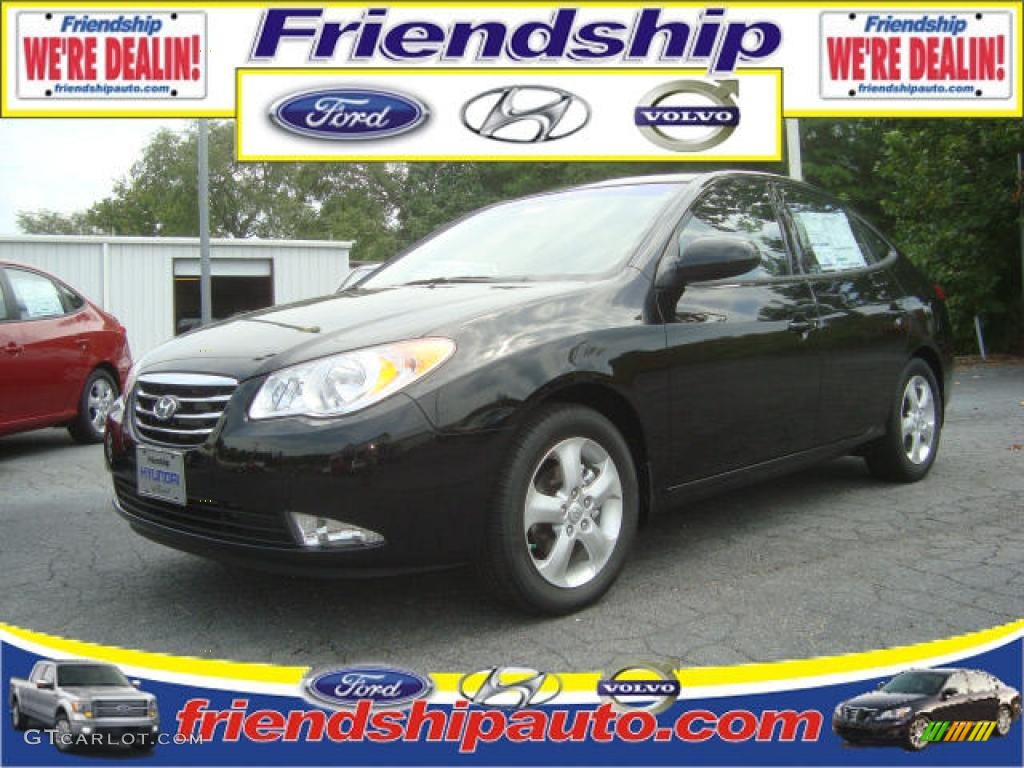 2010 Elantra SE - Ebony Black / Beige photo #1