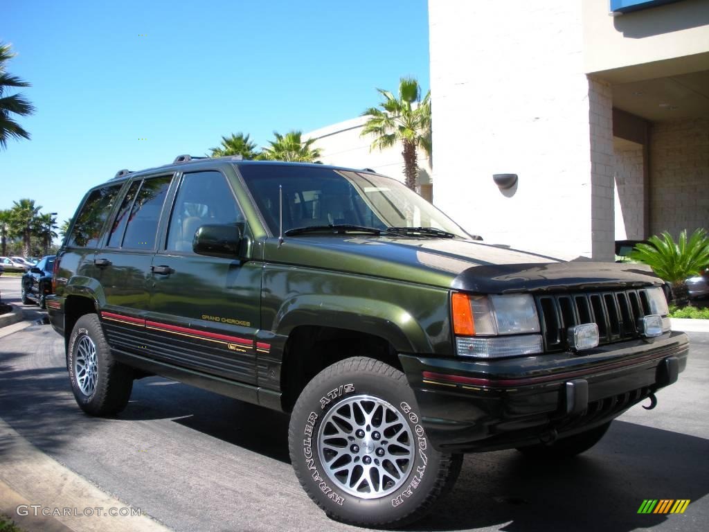 1995 Grand Cherokee Orvis 4x4 - Moss Green Pearl / Tan/Green photo #4